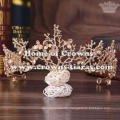 Alloy Wedding Tiaras In Gold Color With Dargonfly/Flowers